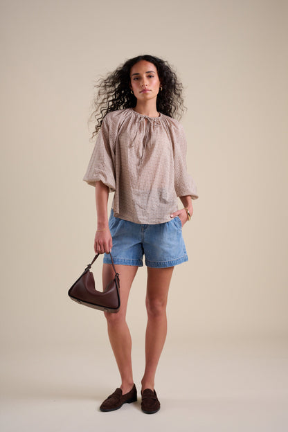 Elementary Tie Neck Blouse