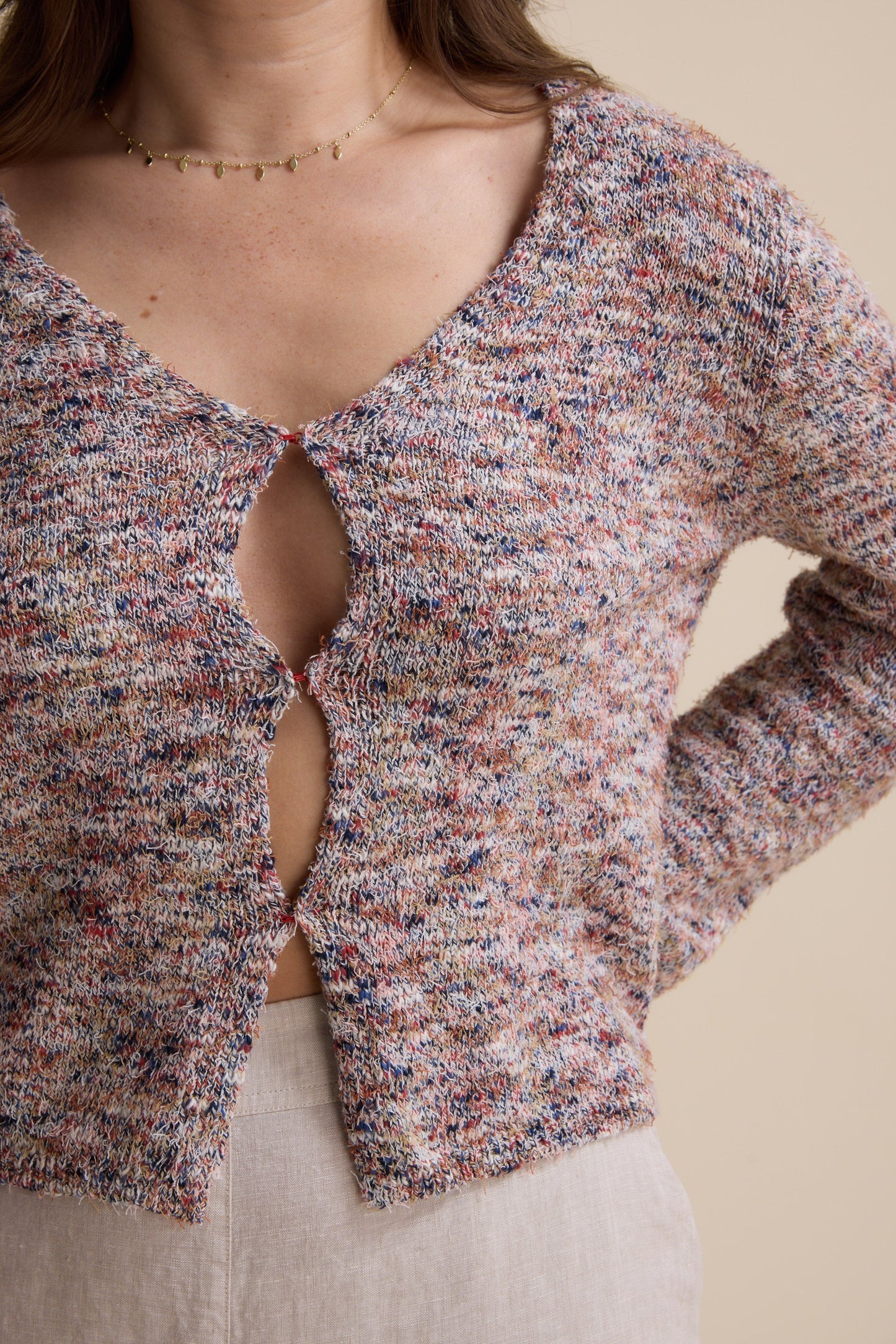Elementary Flared Sleeve Cardigan