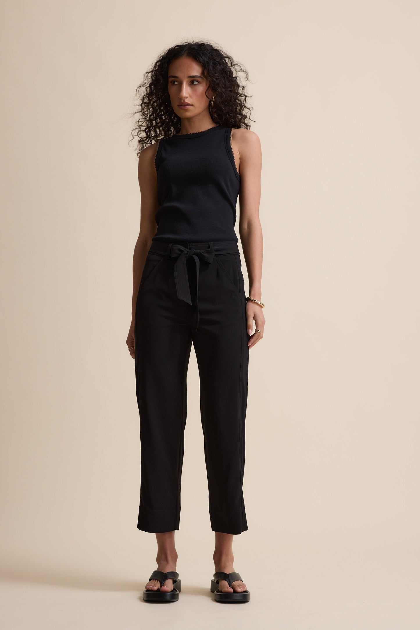 The Easy Care Belted Pants