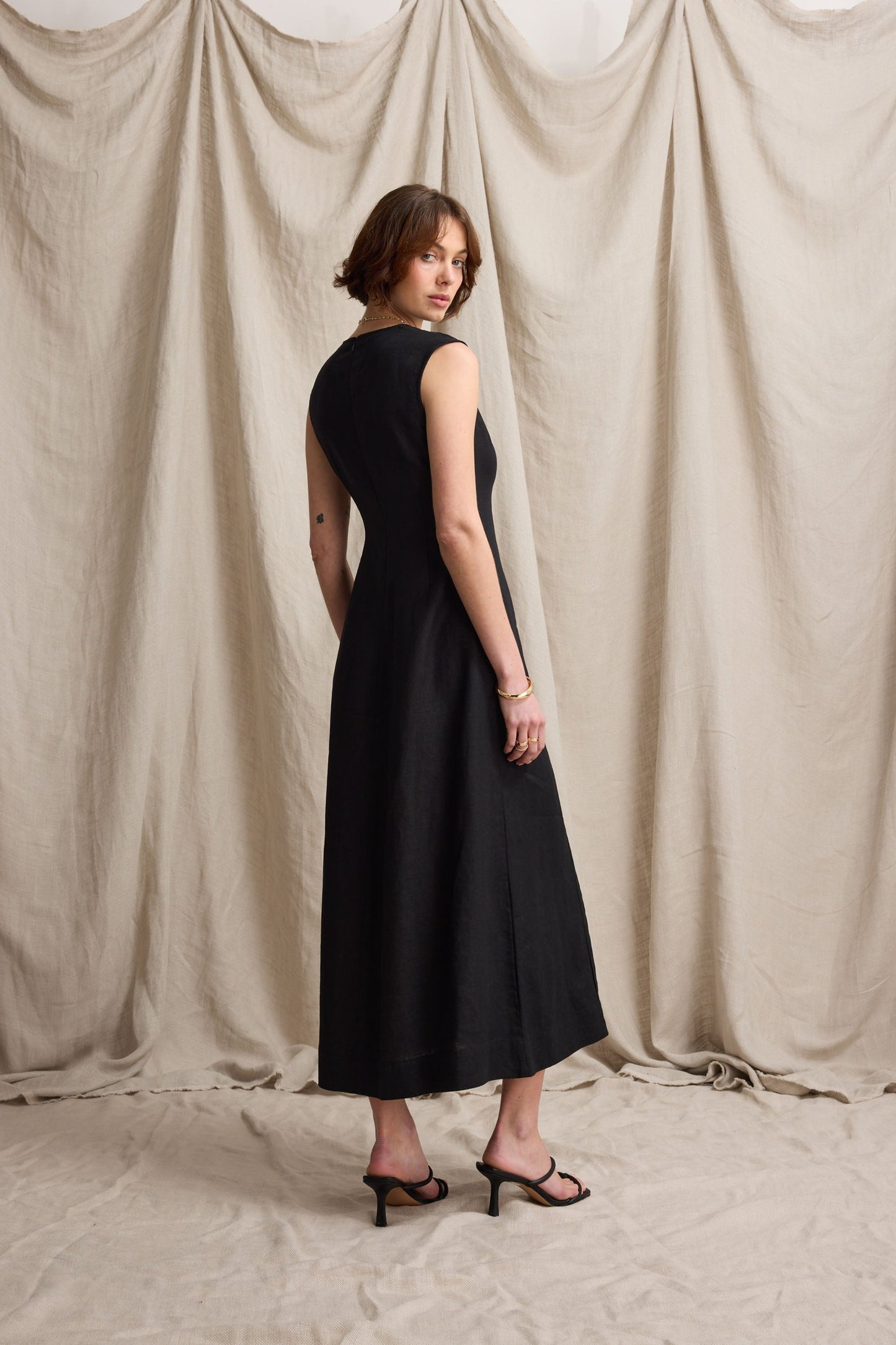 Alice V Neck Linen Dress