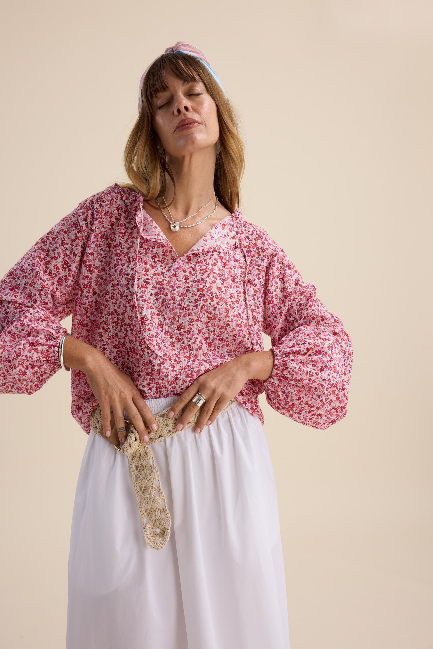 Alana Tie Neck Blouse