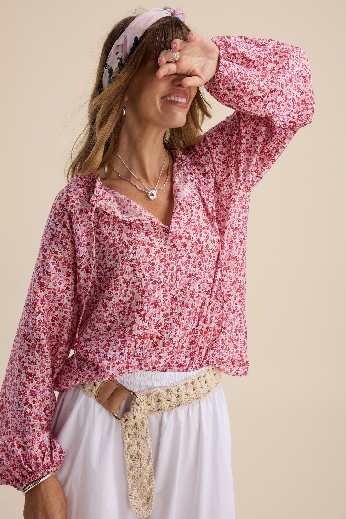 Alana Tie Neck Blouse