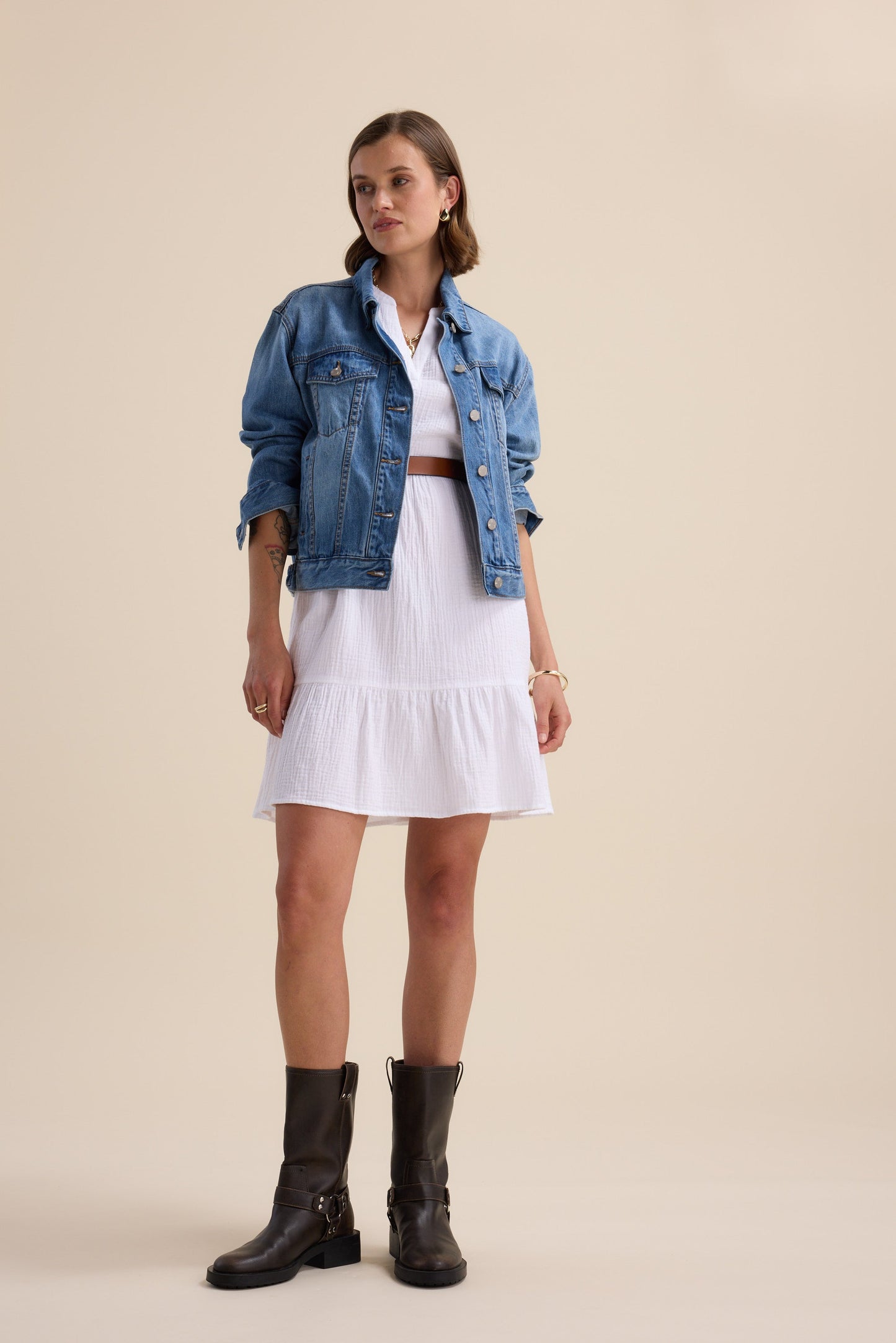 Elementary Textured Mini Dress