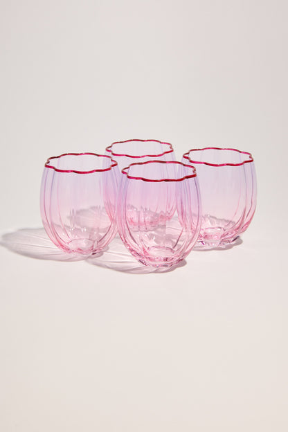 Homelab Petal Stemless Glass Set