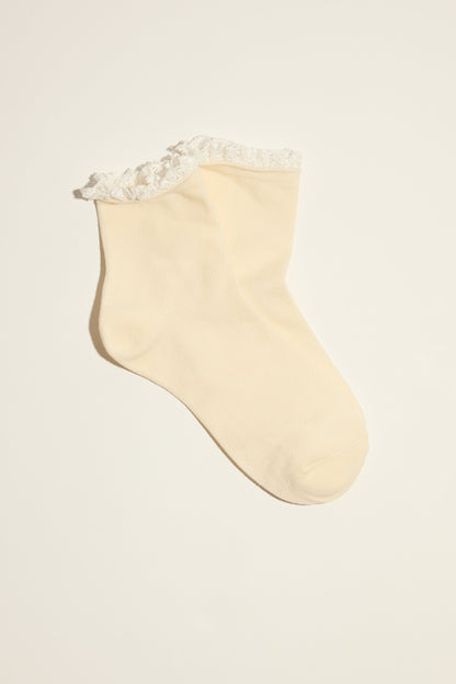 Jules Lace Trim Ankle Sock