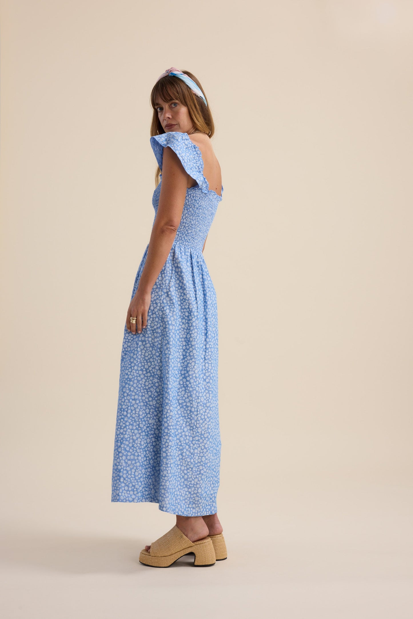 Anna Shirred Bodice Dress