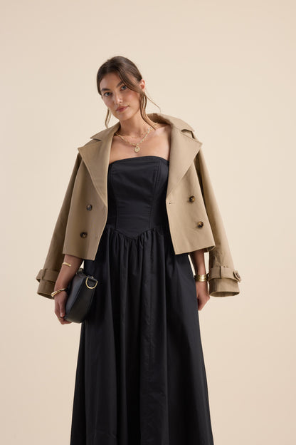 Rose Shirred Back Dress