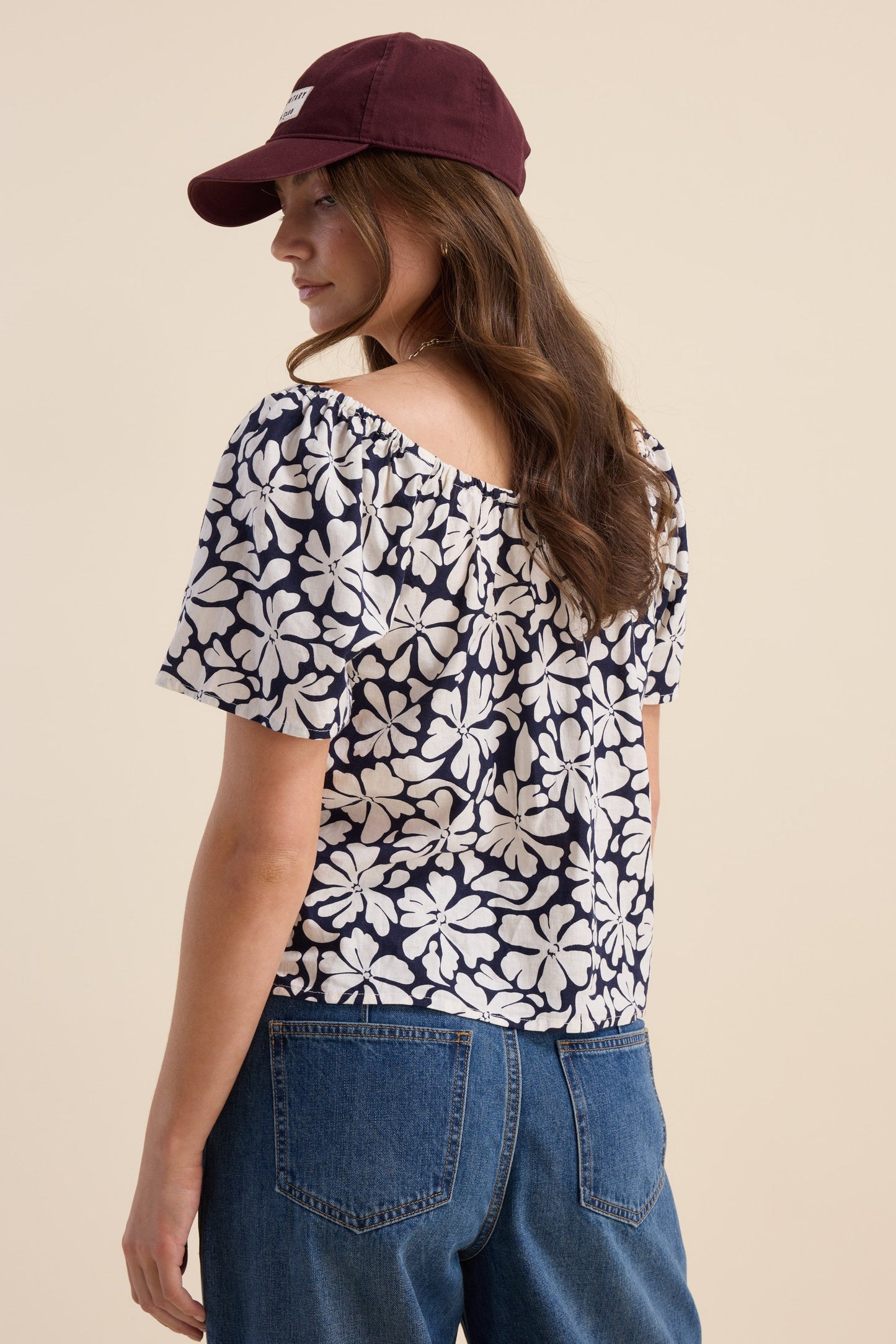 Elementary Tie Front Button Top