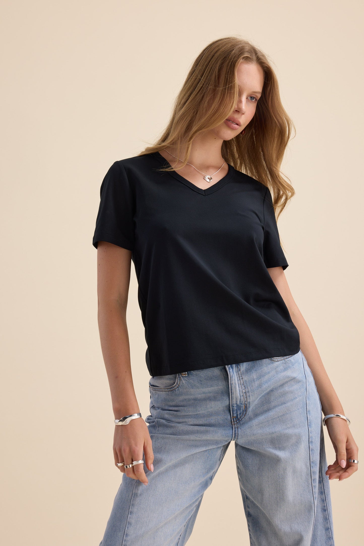 The Perfect Short Sleeve V Neck Tee