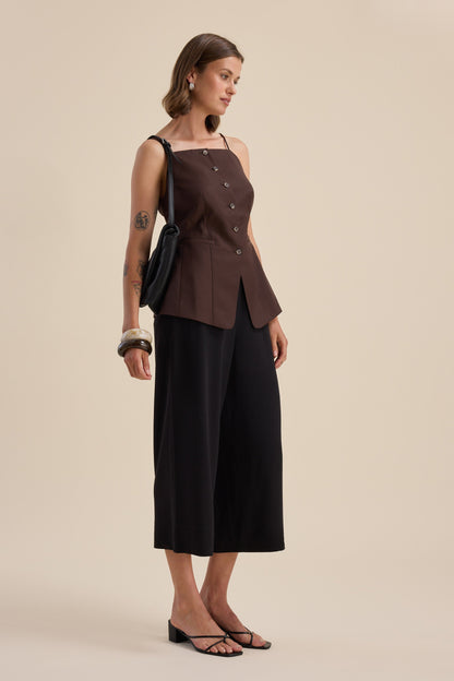 The Easy Care Wide Leg Crop Pants
