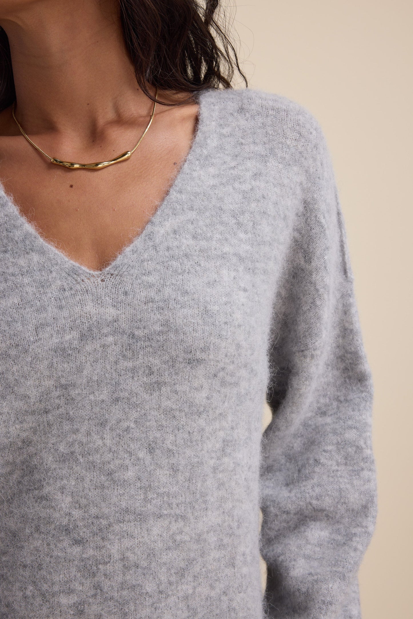 The Luxe Whisper Relaxed V Neck Sweater
