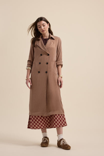 Brooke Draped Trench Coat