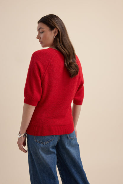 Ivy Knitted V Neck Tee