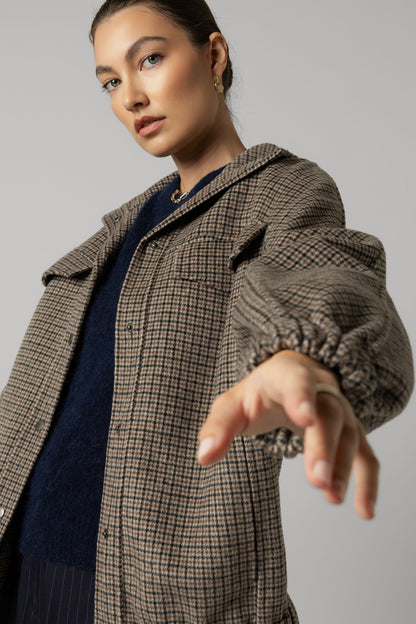Wool Blend Bomber Coat