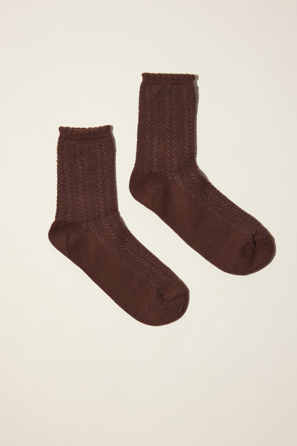 Harriet Pattern Details Crew Socks