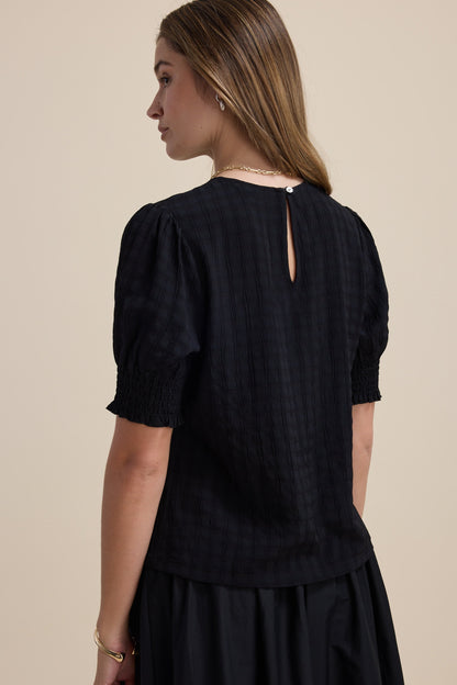 Leila Shirred Sleeve Top