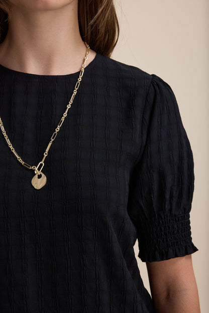 Leila Shirred Sleeve Top