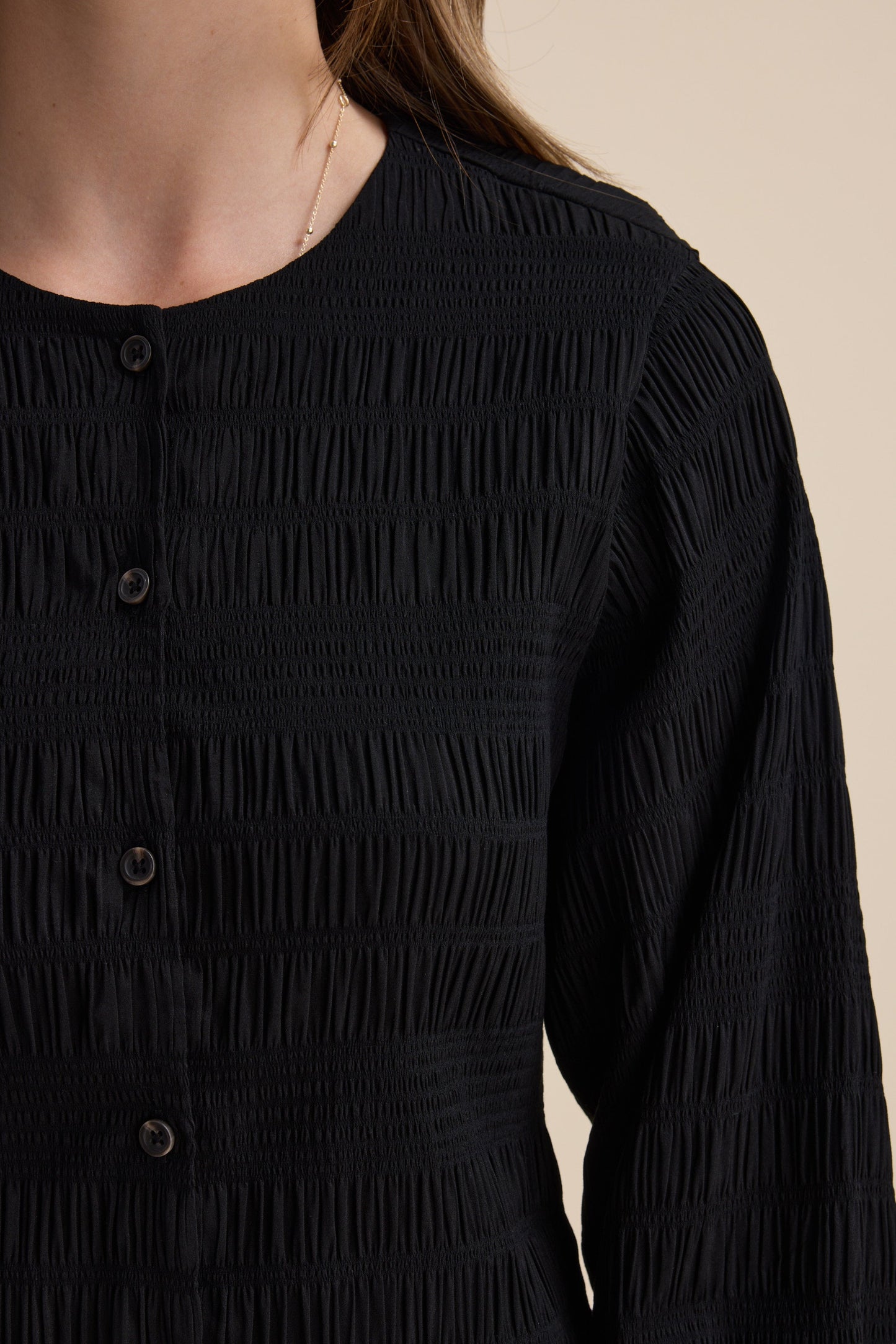 Tessa Textured Button Front Dress