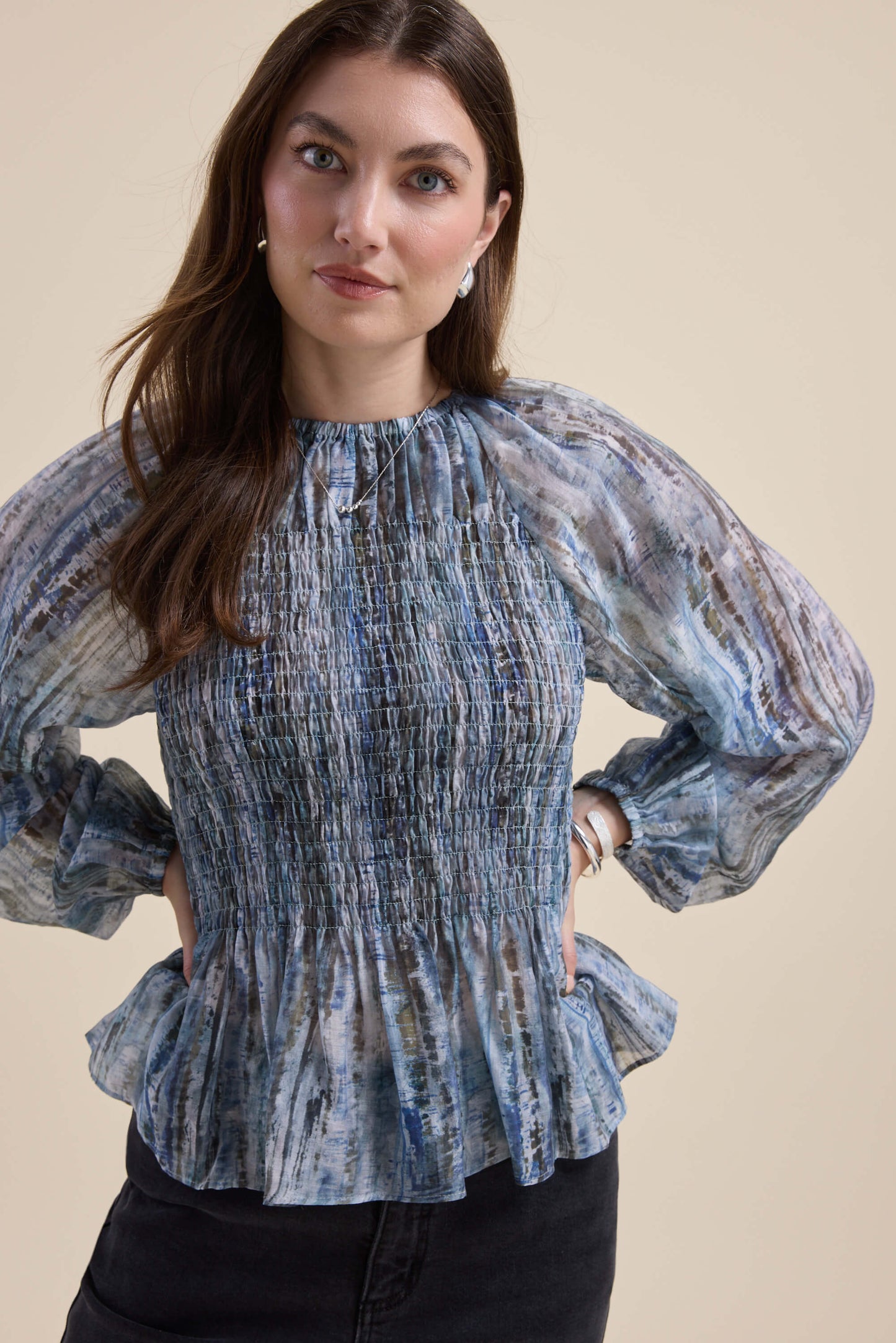 Mitch Shirred Top
