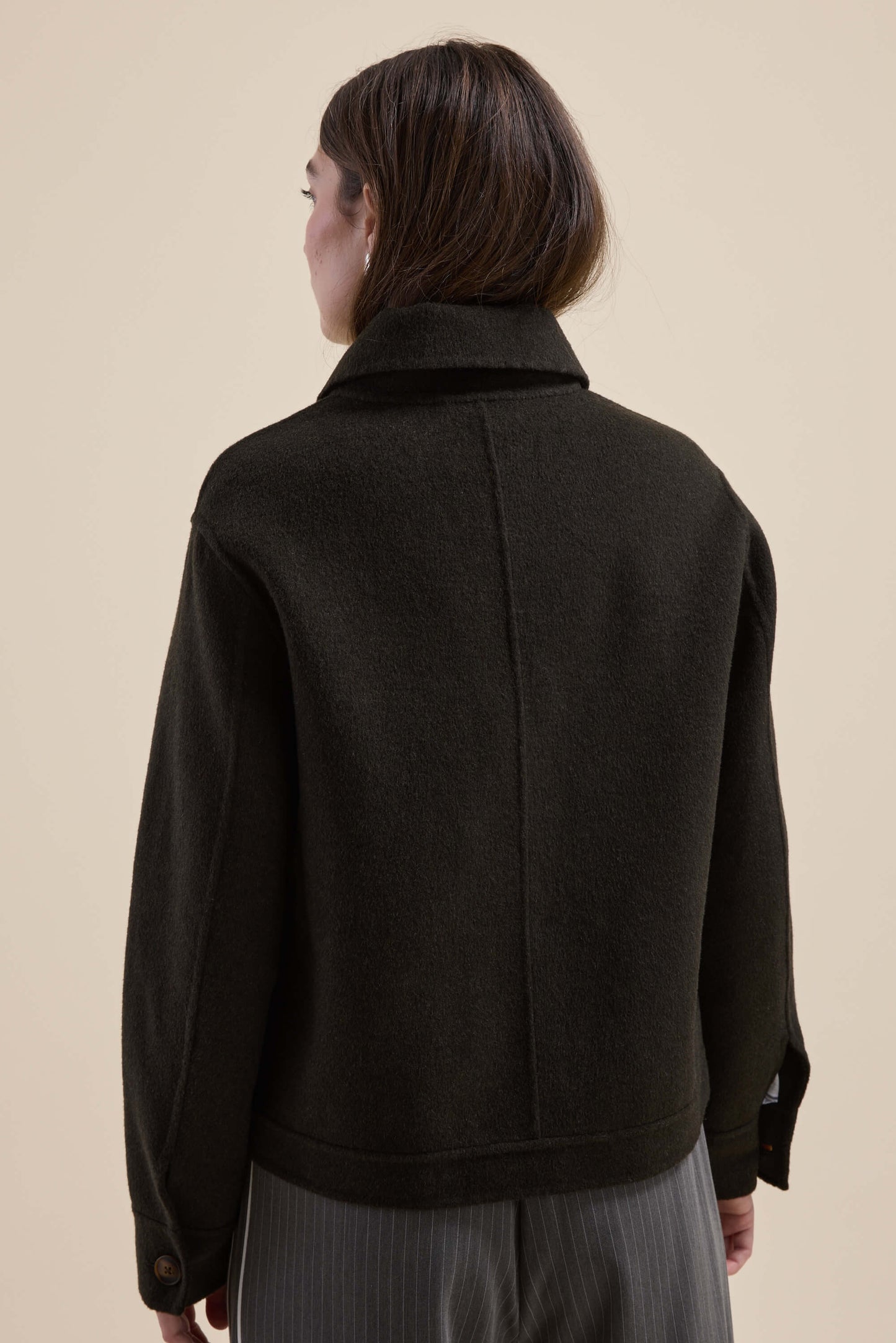 Kaia Wool Blend Cropped Coat