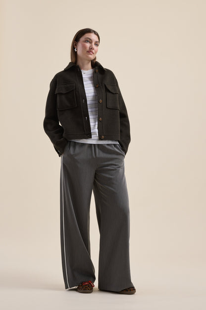Kaia Wool Blend Cropped Coat