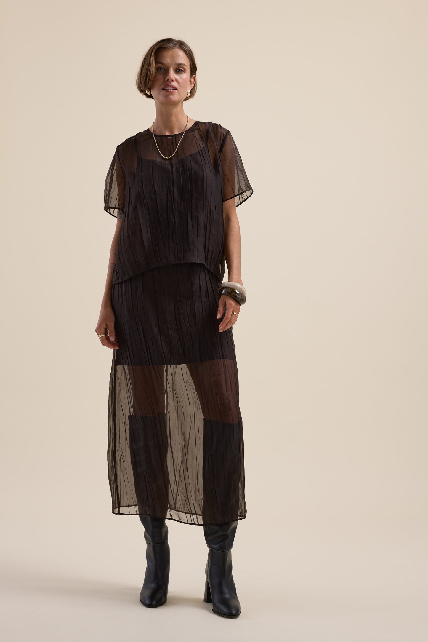 Ari Sheer Midi Skirt