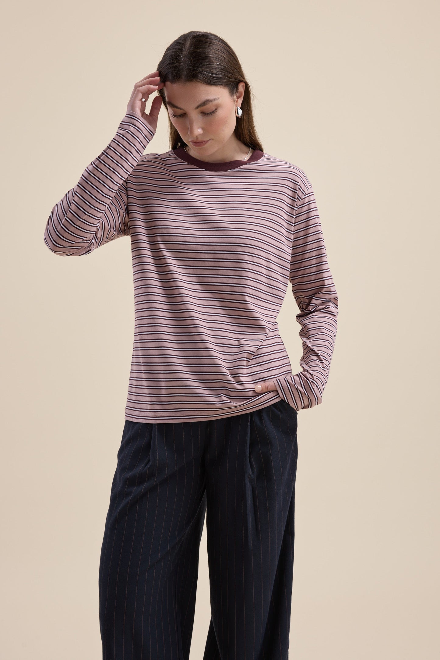 Carmen Long Sleeve Stripe Tee