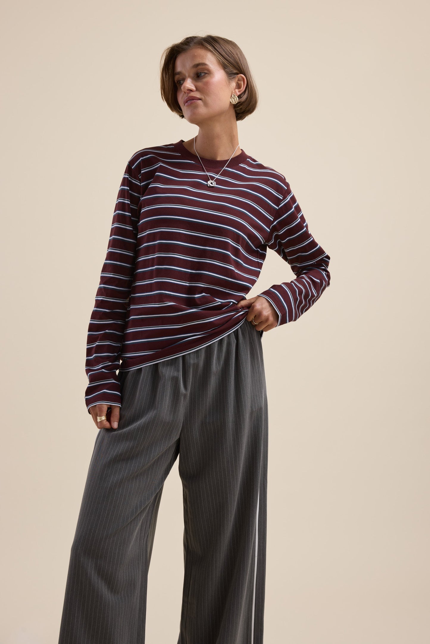 Carmen Long Sleeve Stripe Tee