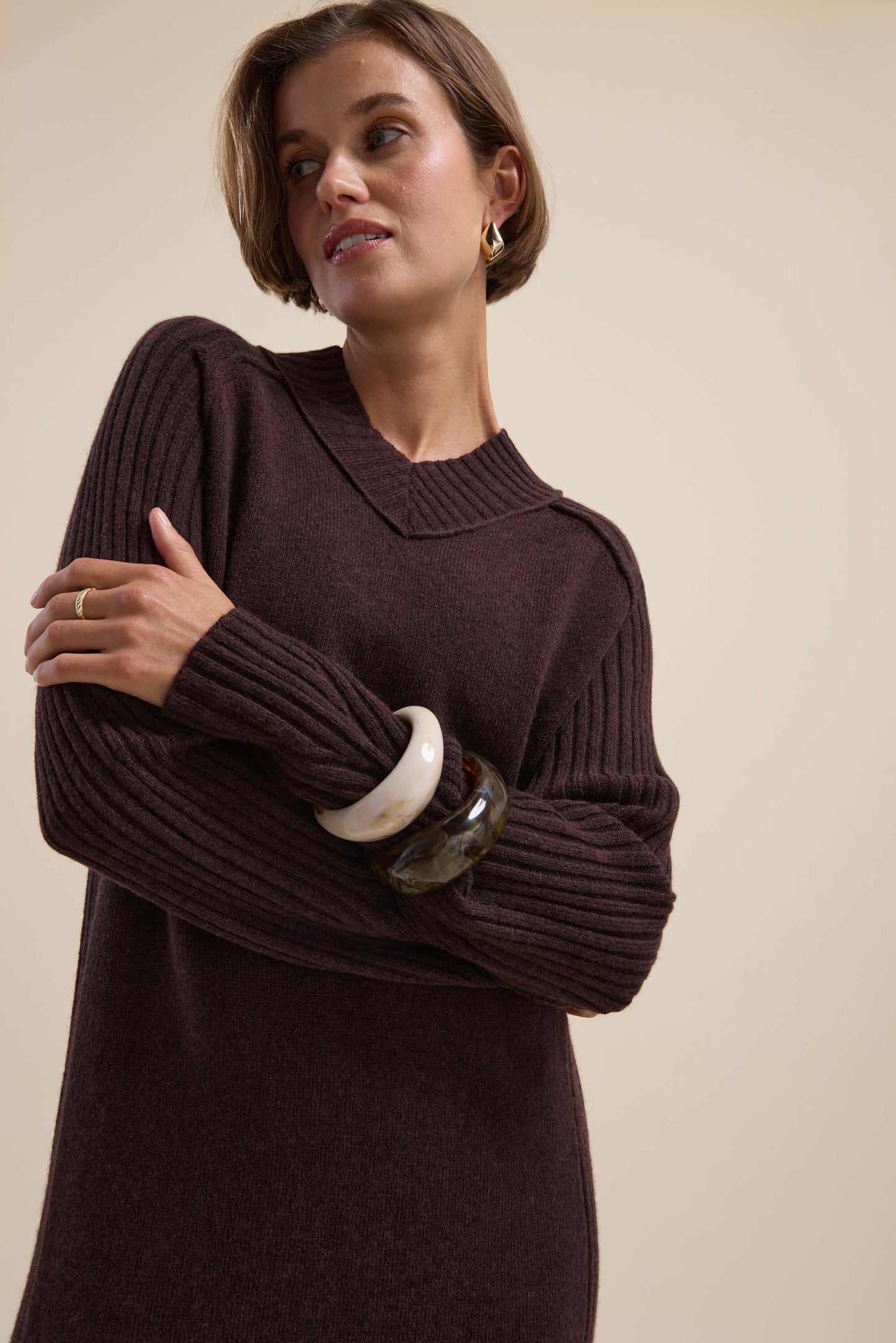 Elementary Knitted Wool Blend Dress