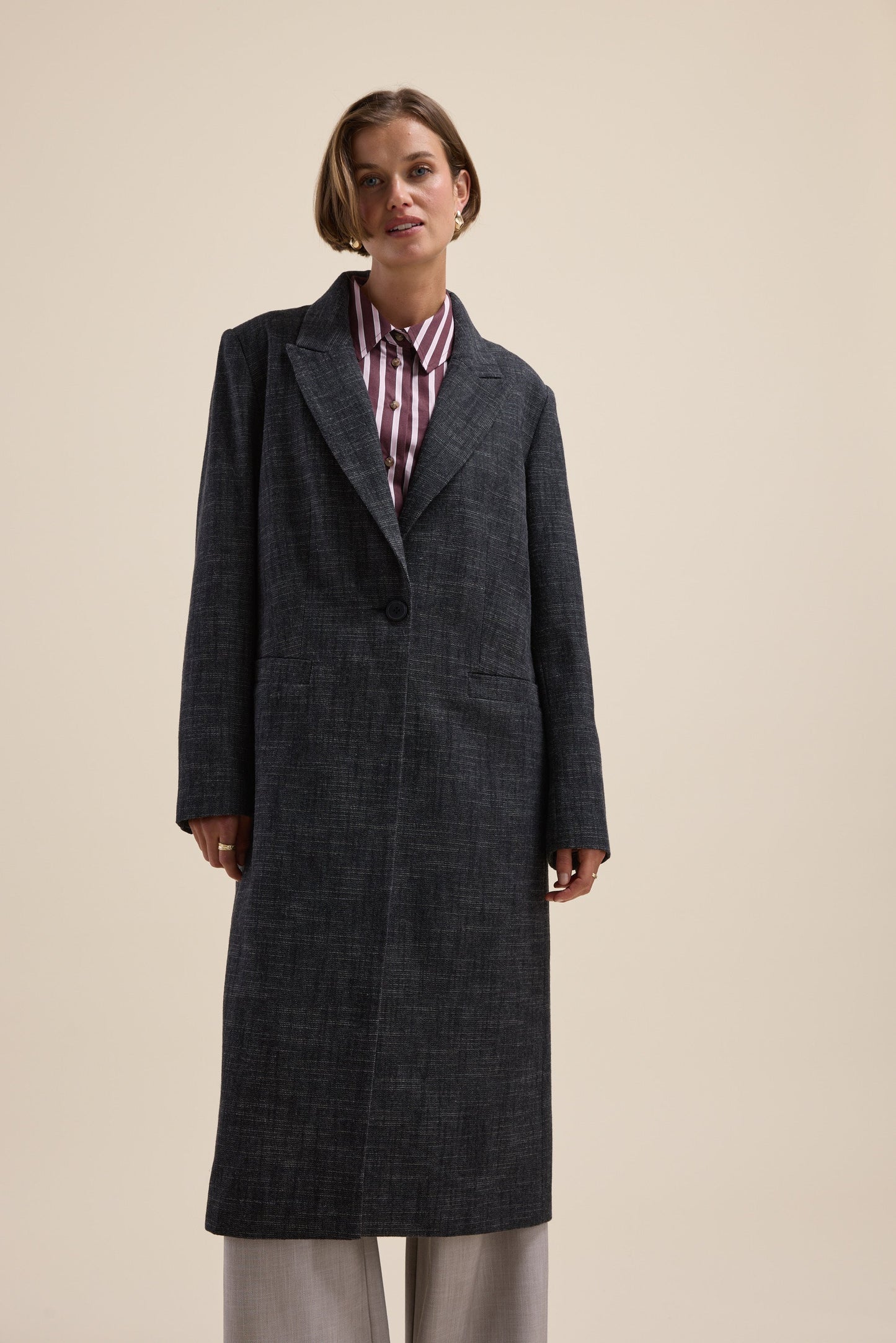 The Wool Blend Blazer Coat