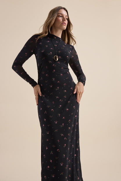 The Mesh Funnel Neck Dress