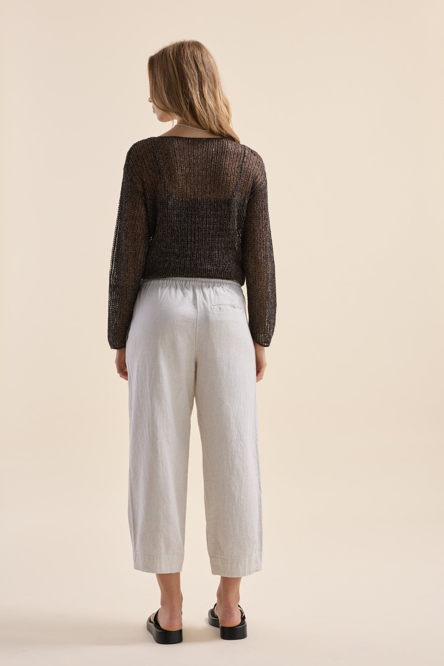 Elementary Linen Barrel Leg Jogger