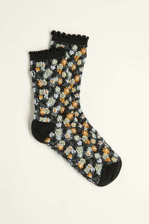 Jodi Floral Crew Socks