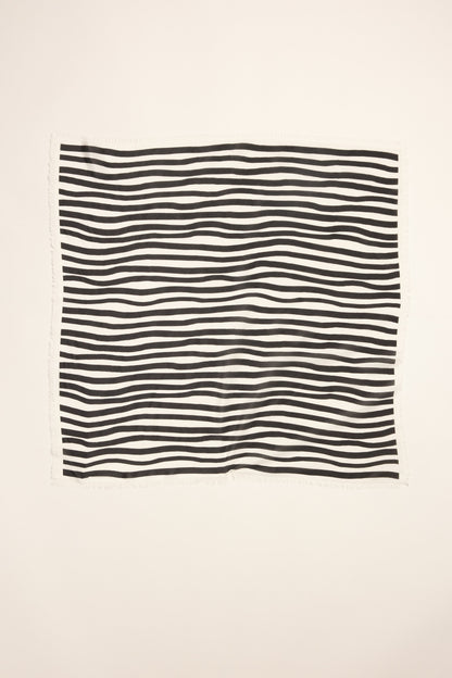Mable Frayed Edge Silk Scarf