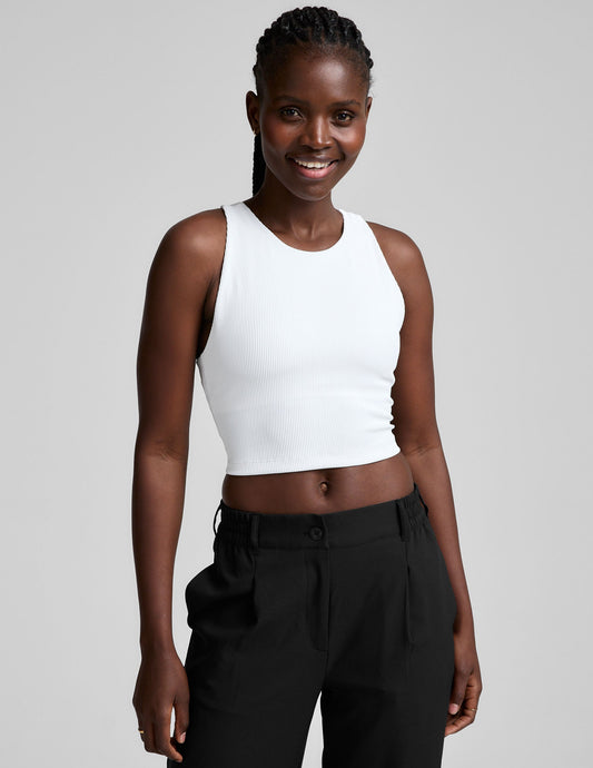 Refocus Ribbed Cropped Tank