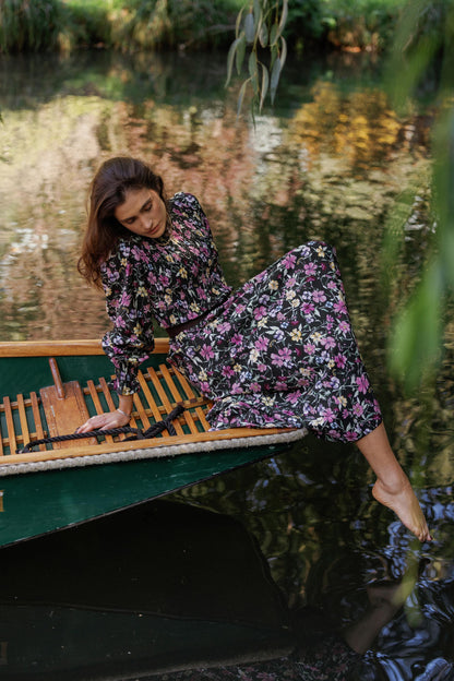 Brooke Shirred Long Sleeve Dress