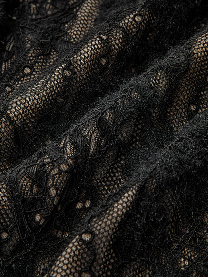 Floral Lace Long-Sleeve Bodysuit