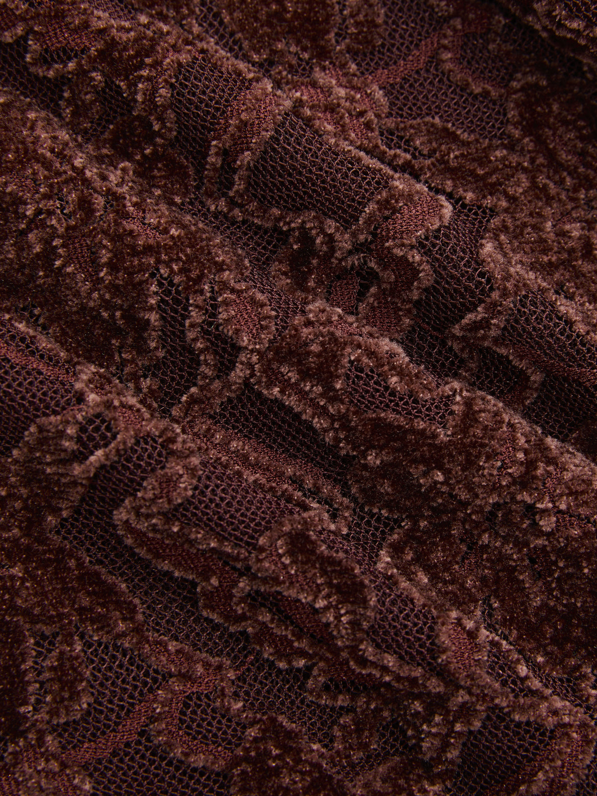 Lace-Jacquard Long-Sleeve Mini Dress