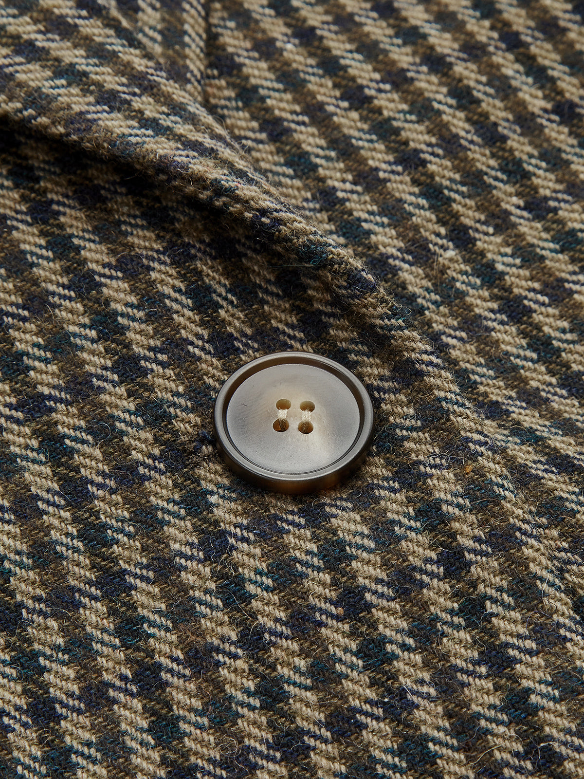 Wool-Blend Houndstooth Blazer