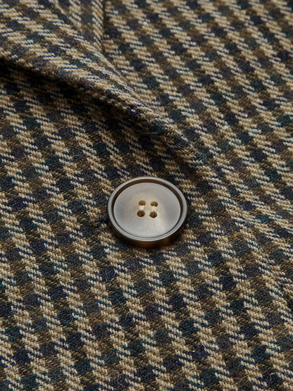 Wool-Blend Houndstooth Blazer