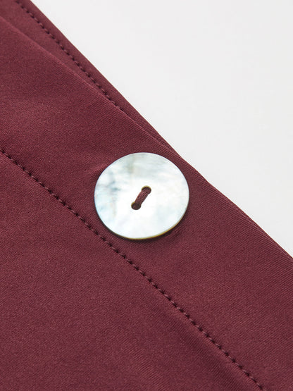 Asymmetrical Off-Shoulder Button Detail Top
