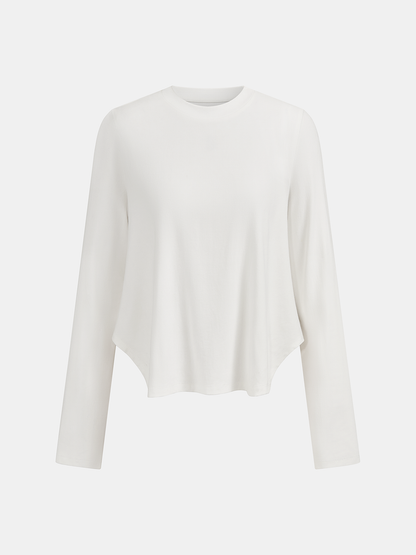 Cotton-Blend Knot-Front Cropped Top