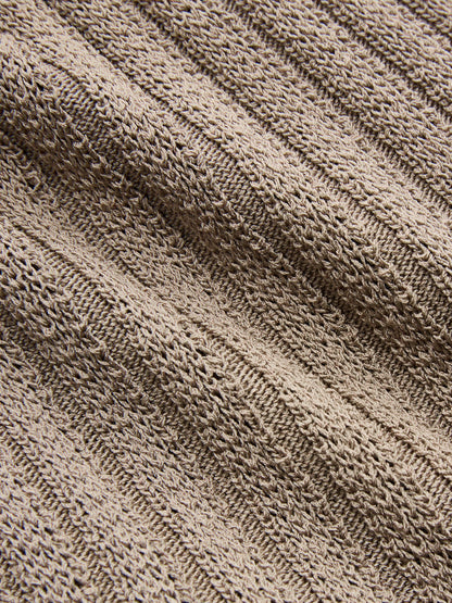 Halter Ribbed Wrap Knit Vest