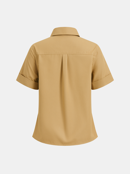 Utility Shirt & Buckle Pleated Mini Skort Set