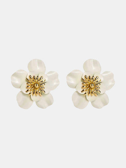 Large Flower Statement Drop Earrings