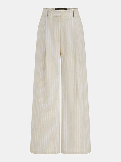 Striped Cotton Two Piece Pants Set