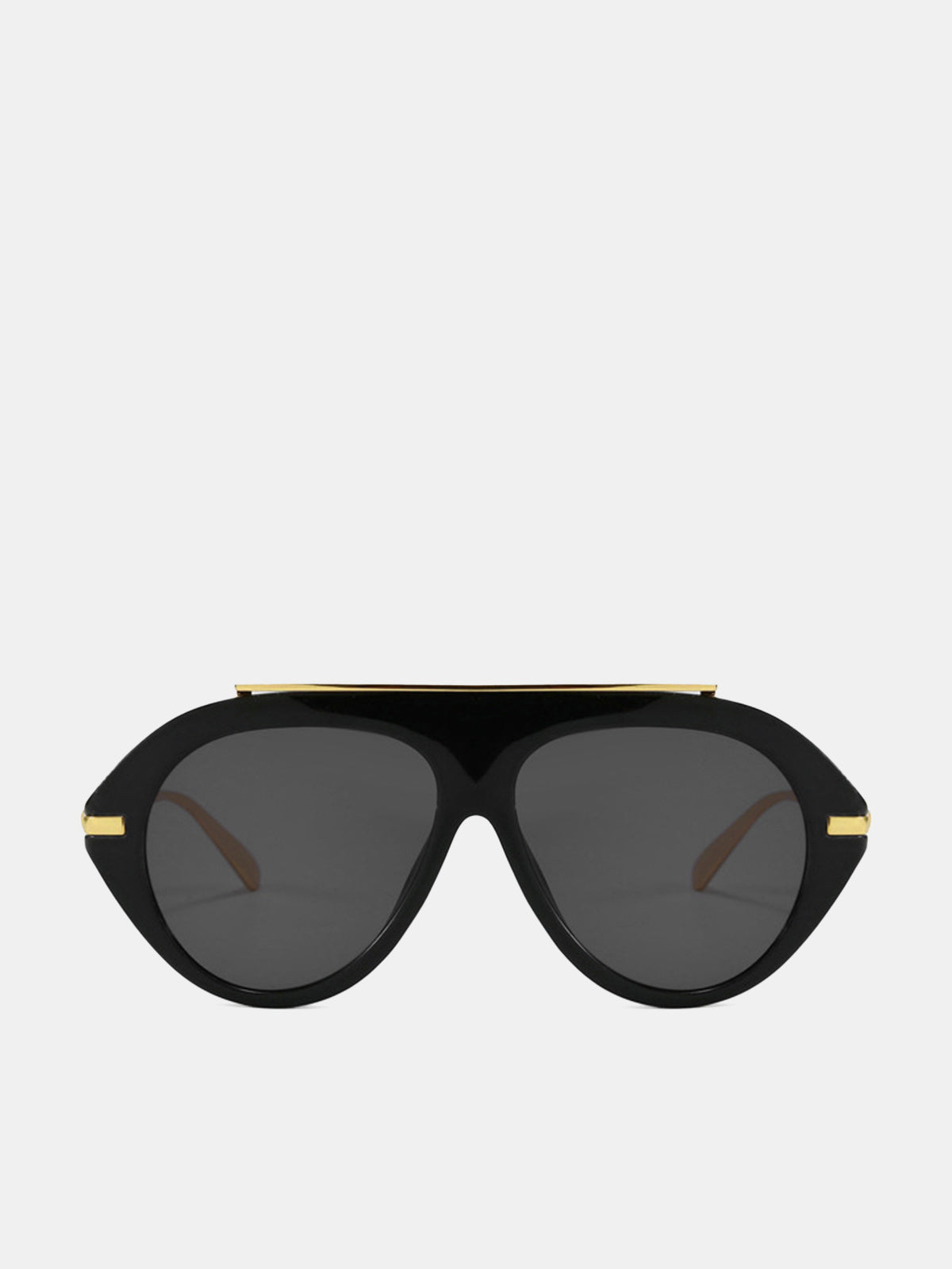 Oversized Aviator Metal Sunglasses
