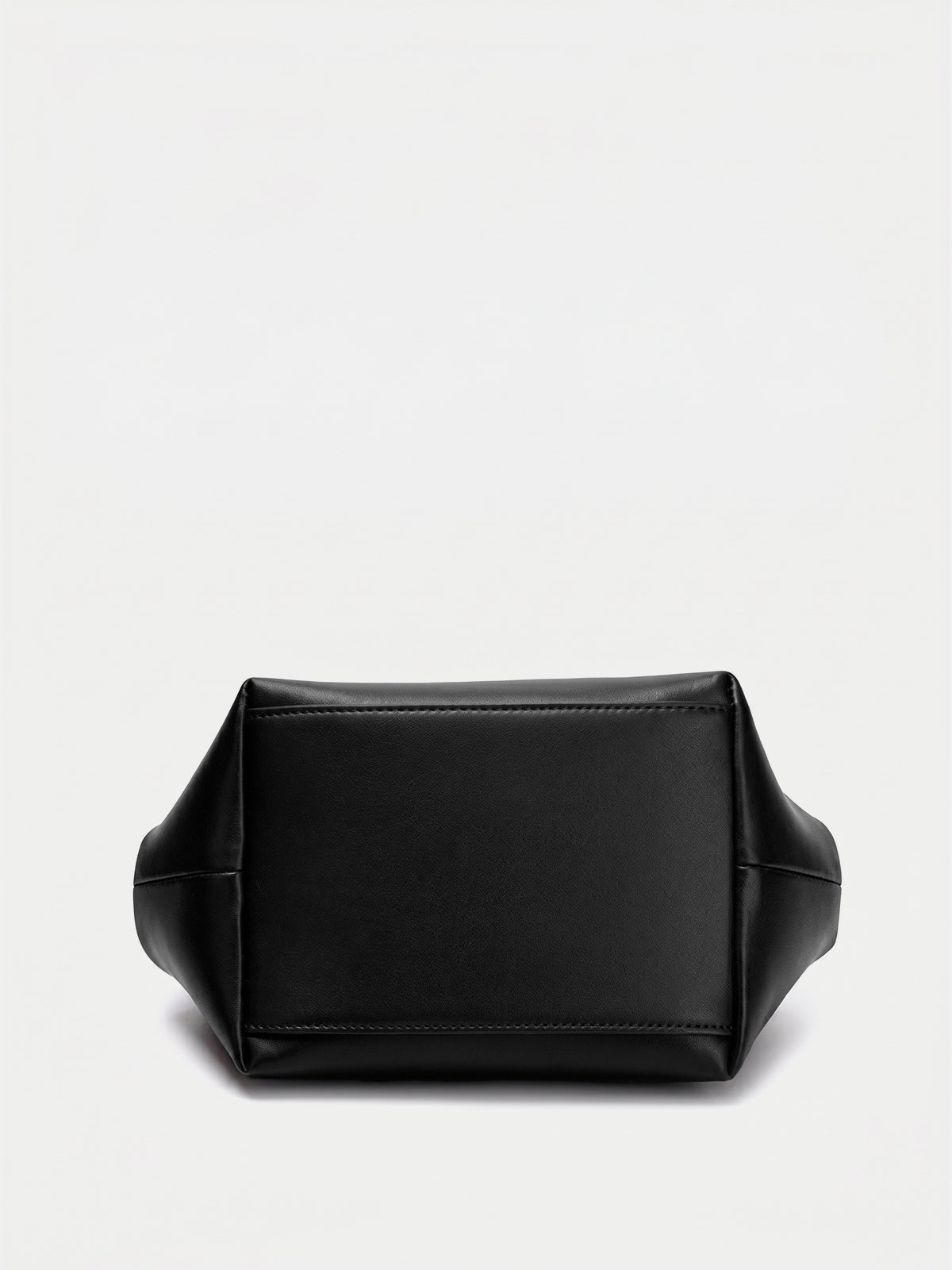 Braided Handle Soft Faux Leather Handbag