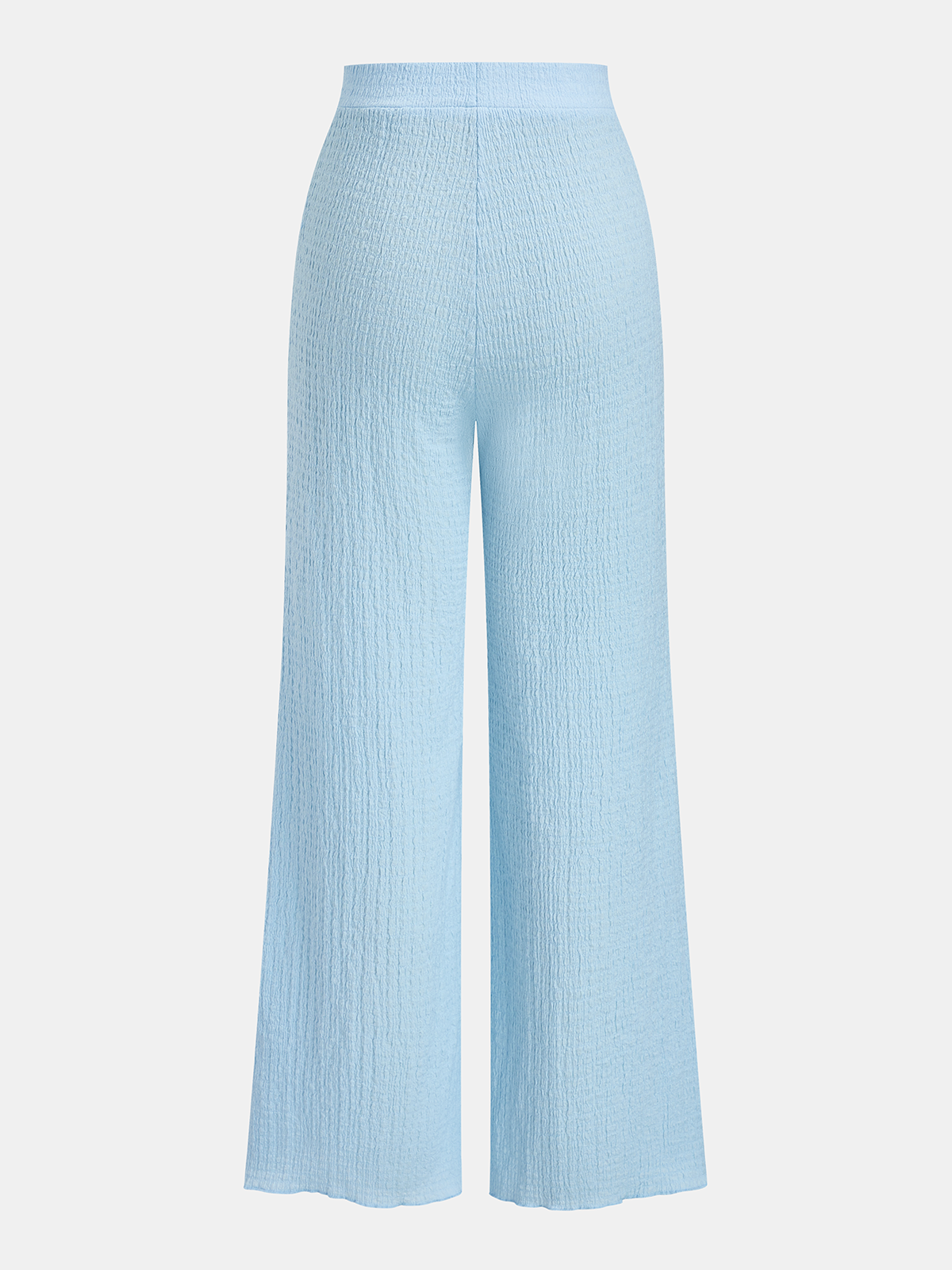 Textured Halter Tie-Front Top & Pants Set