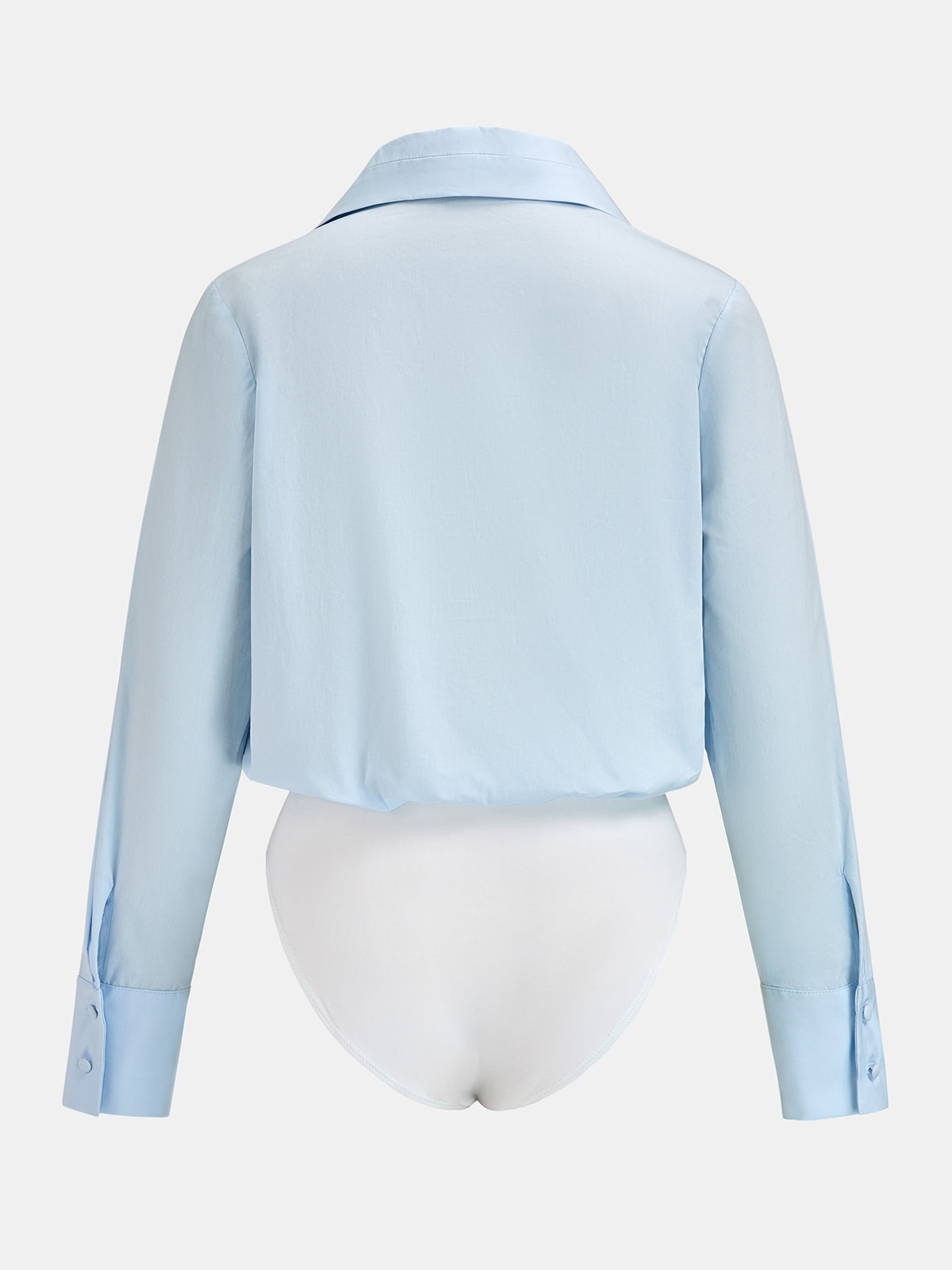 Collared Long Sleeve Cotton Bodysuit